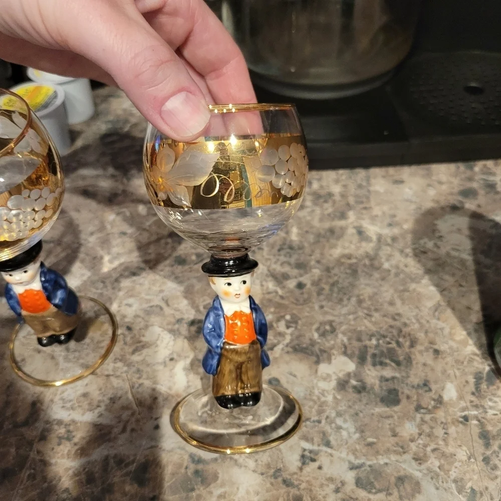 Vintage Dolly Dingle Goebel Wine Glasses only 1 - Picture 3 of 7
